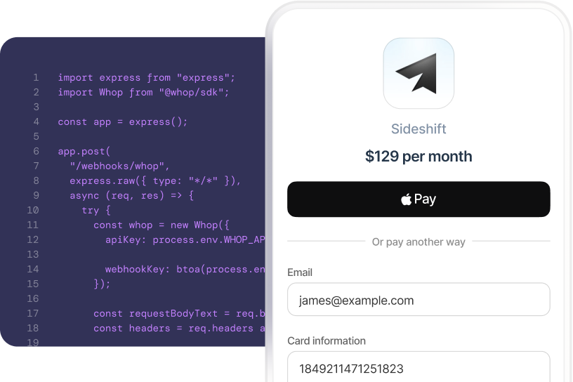 Embedded checkout